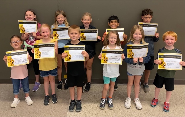 K-4 PBIS Students of the week! 