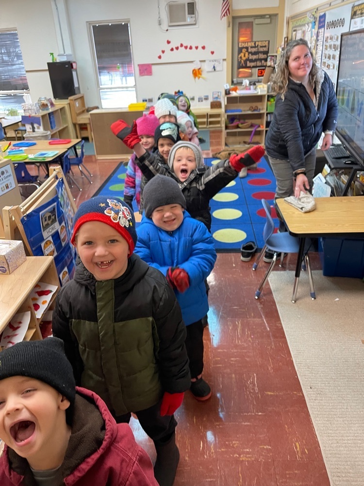 Mrs. Shirks preschoolers have enjoyed the snowy weather this week!