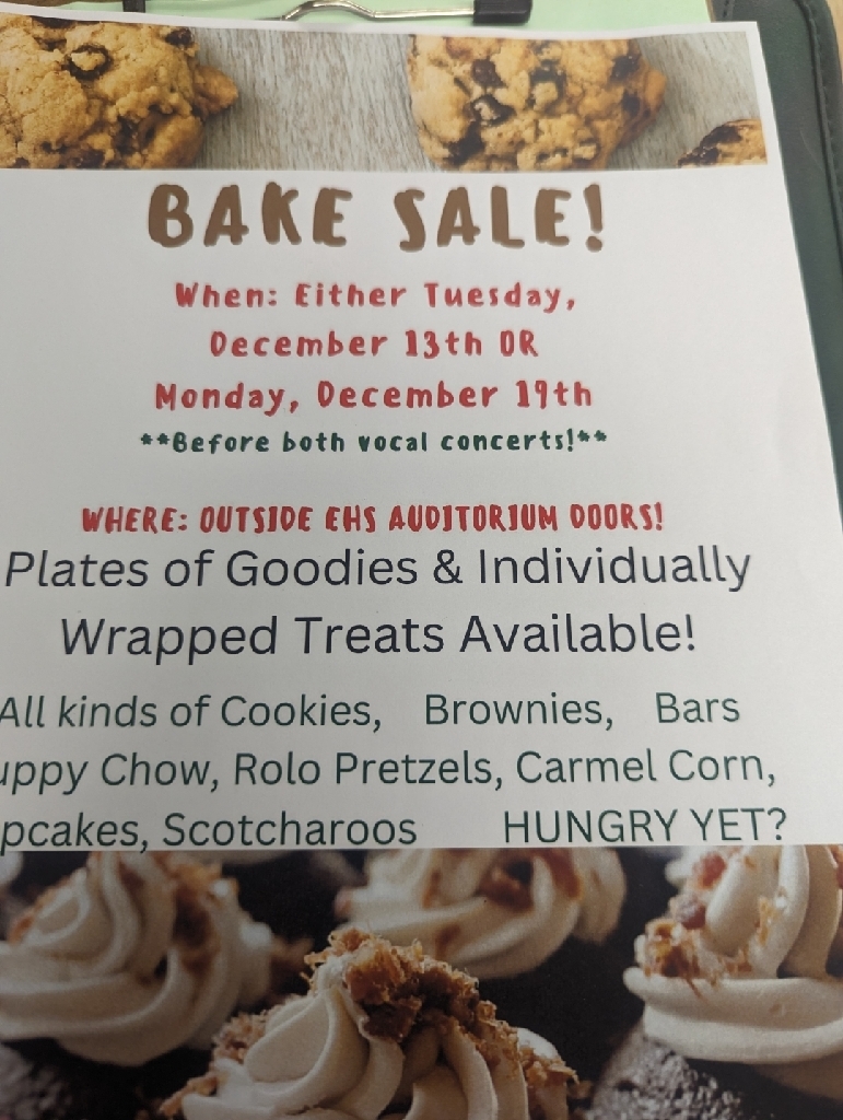 Flyer for Bake Sale 