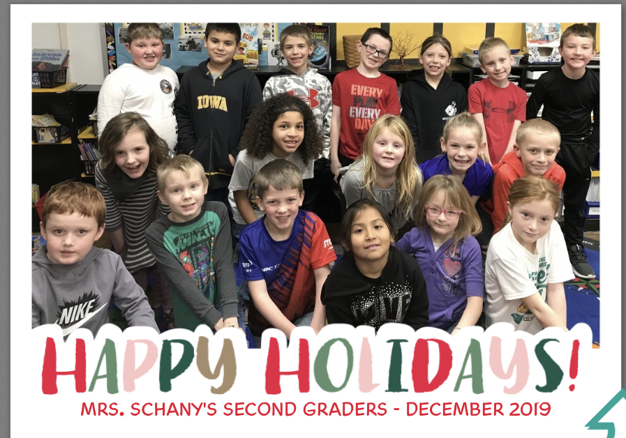 Happy 2020 from Mrs. Schany's second grade class! 