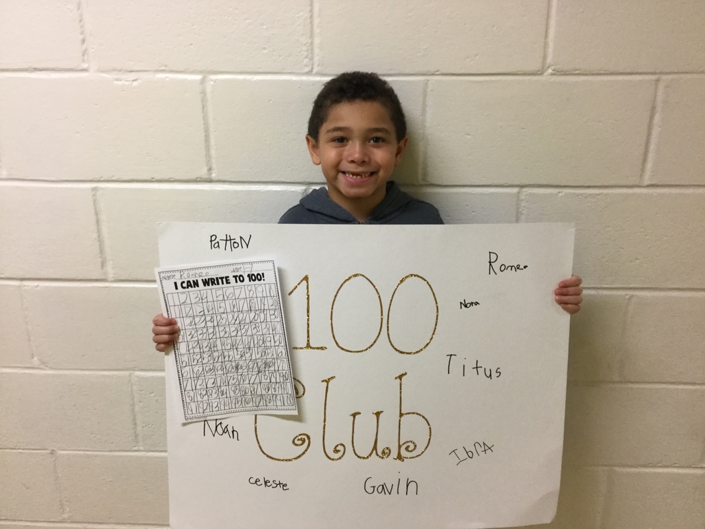 Congratulations to this guy for writing his numbers to 100!