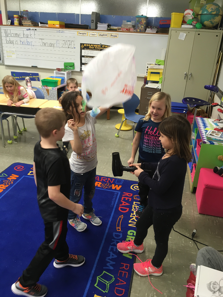 Mrs. Jackson’s little engineers at work testing their hot air balloon!