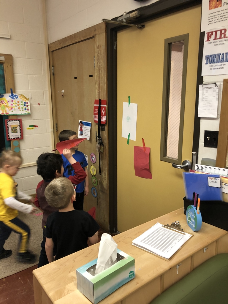 Day 3 of creating and flying paper airplanes in Mrs. Shirk’s preschool classroom!  Today they created and added their own targets!!