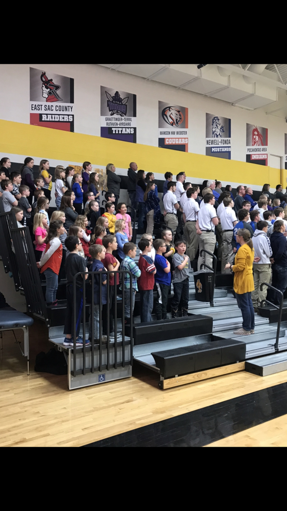 Tonight's National Anthem was fantastic! Thank you, Mrs. Gustofson and students! 🇺🇸 #ehawkpride 